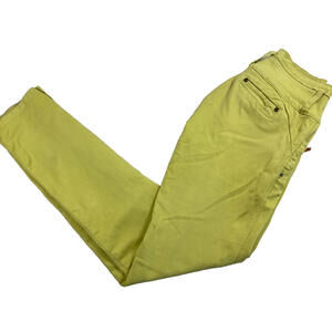 Stage Womens Jeans Size 10 Yellow High Rise Y2K Vintage Denim Straight Leg